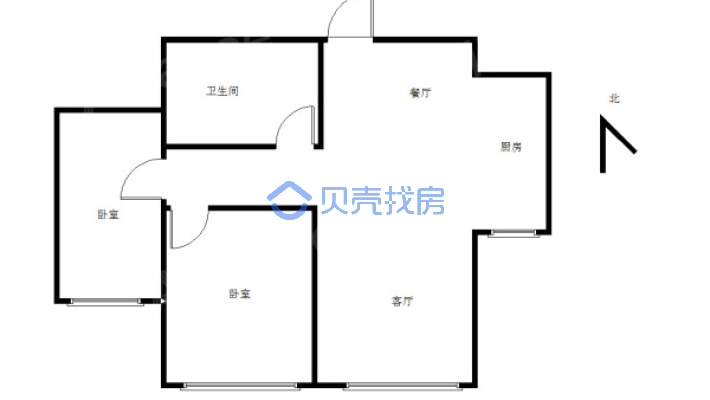 玖玺台 精装修 2室  户型好 房主诚心出售-户型图