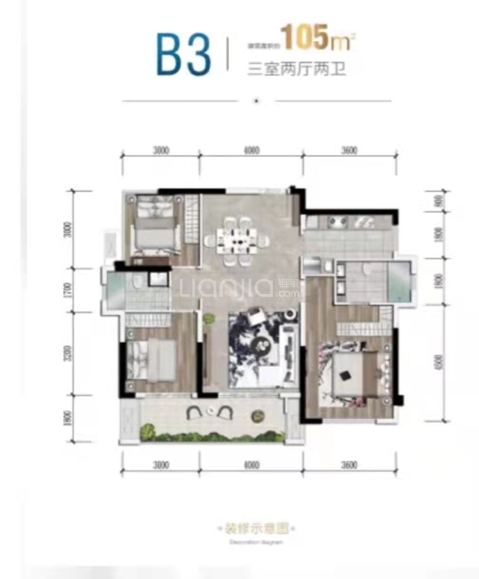 兴诚锦云臺--建面 105m²