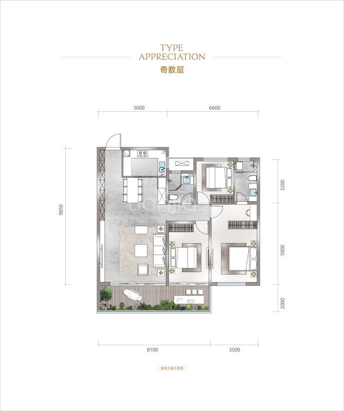 中国铁建·轨交·秦风雅颂--建面 129m²