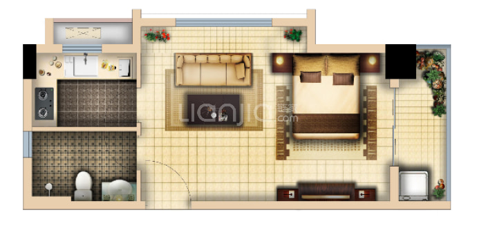 恒荣广场--建面 43.62m²