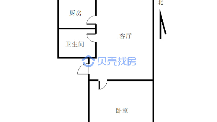 老城少有一室  价格美丽 看房方便-户型图