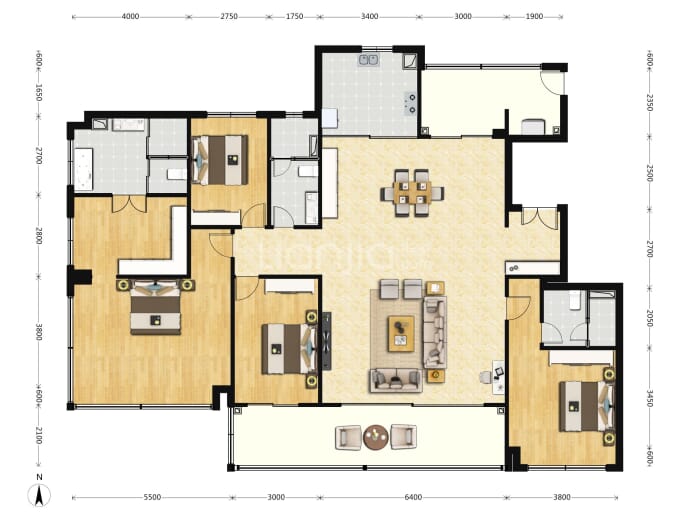 保利天珺--建面 225m²