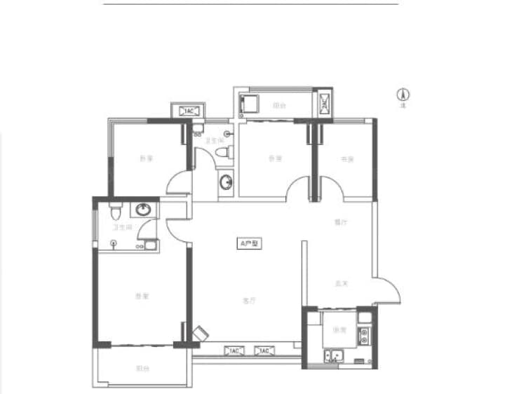 【太乙城时光里_西安太乙城时光里楼盘】四居室户型图|4室2厅1厨2卫建