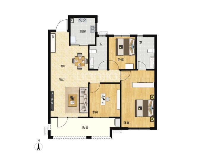 和达·山语城--建面 102m²