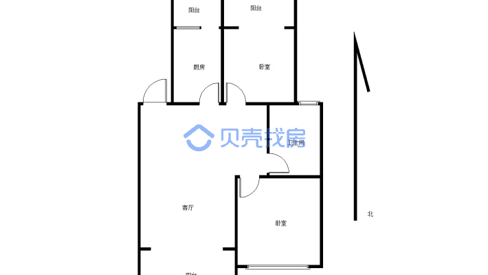 柳岸名居小高层套二，精装修保存新，诚心出售-户型图