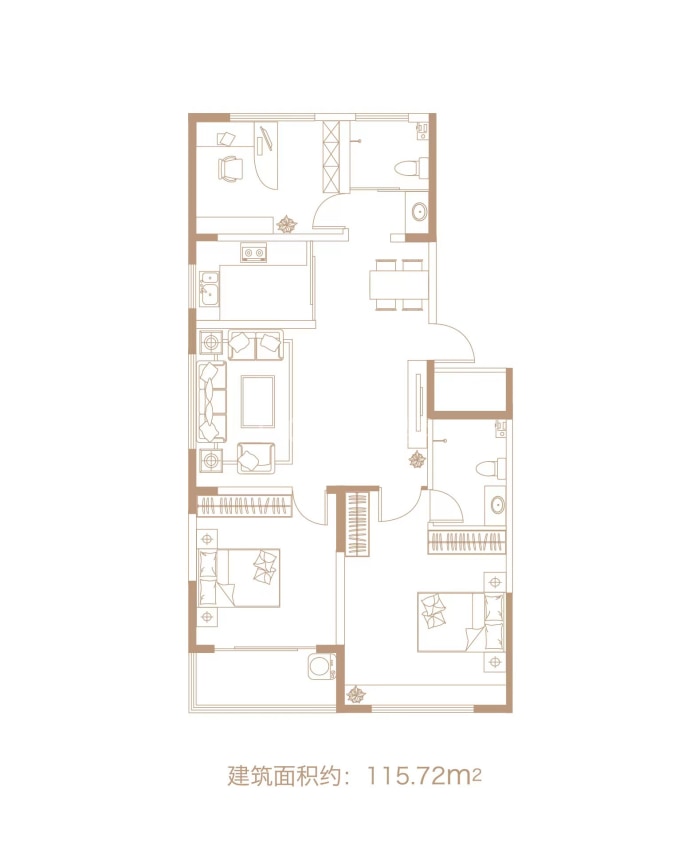 金马熙院--建面 115.72m²