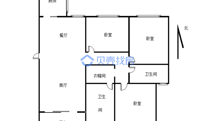 和成原著 3室2厅 南-户型图