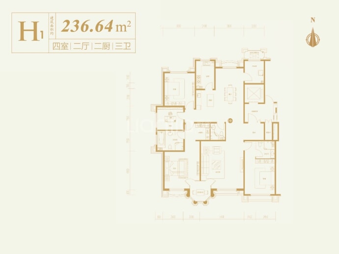 观山悦--建面 236.64m²