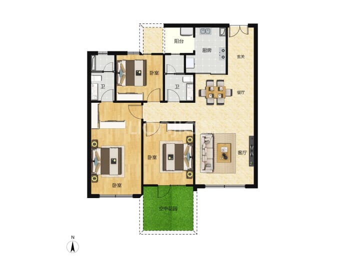 斌鑫云颂--建面 116m²