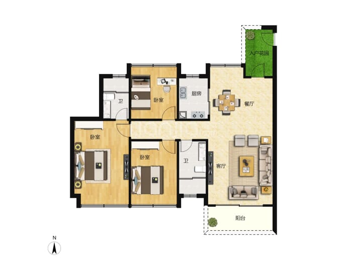 樵顺花苑--建面 106m²