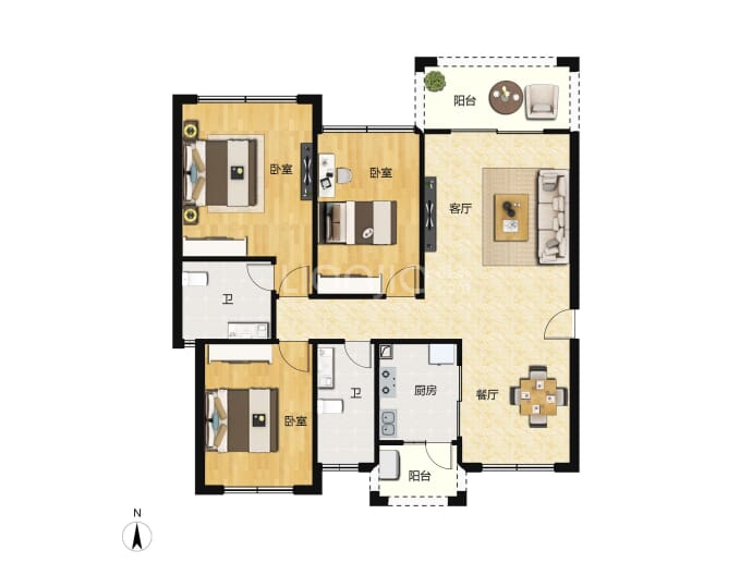 裕安翠峰名府--建面 105.71m²