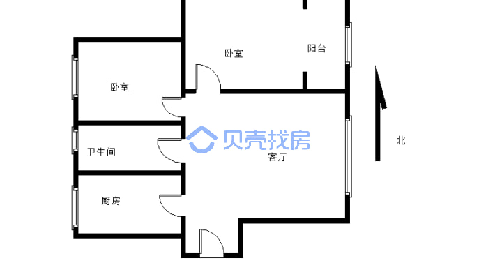 新！东门五中赣西农贸市场带装修三房带阁楼出售-户型图