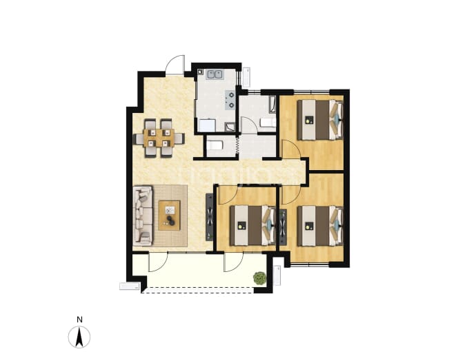 仙居花园--建面 99m²