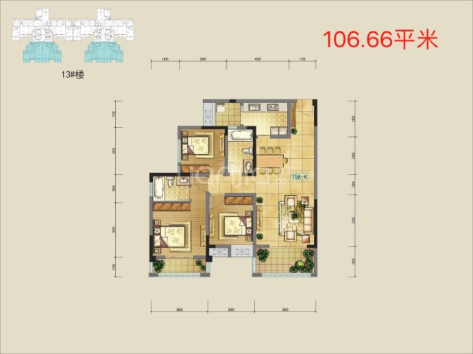 三星·融锦城--建面 106.66m²