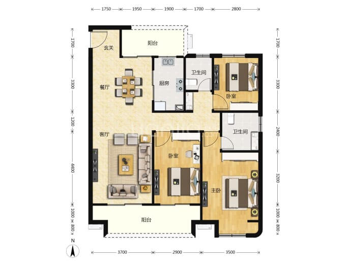 星联花溪府--建面 130m²