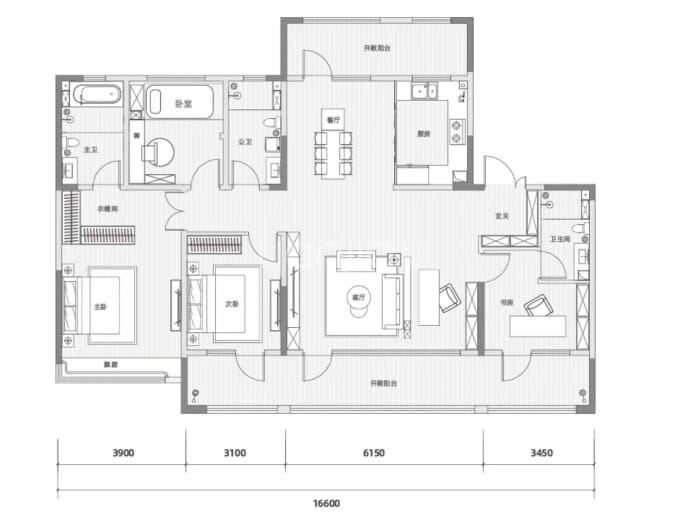 云玺天颂二期宸园--建面 177m²