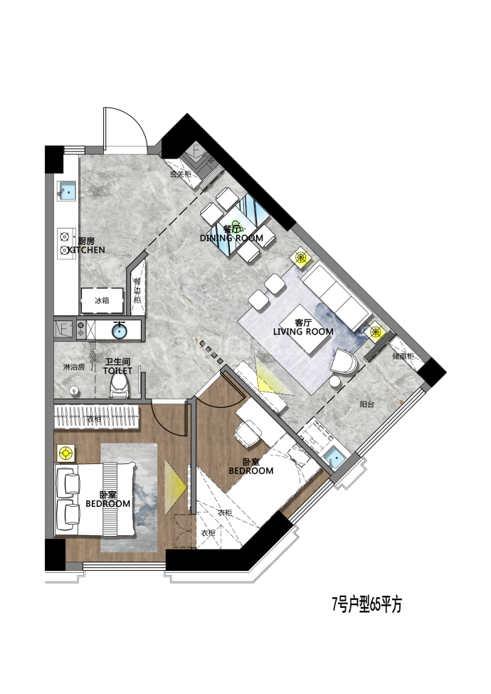 东方星座--建面 65m²