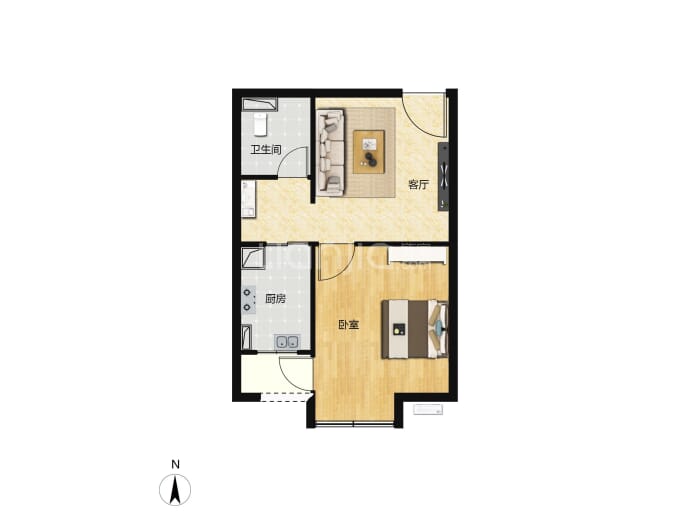 维佳·关山郡--建面 48.68m²