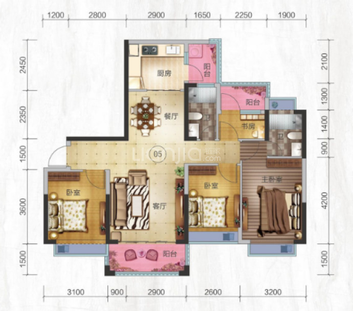 悦珑华府--建面 111.56m²