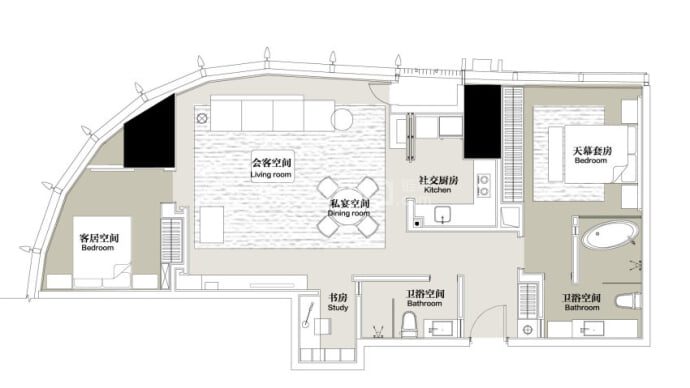 世茂天誉--建面 170m²