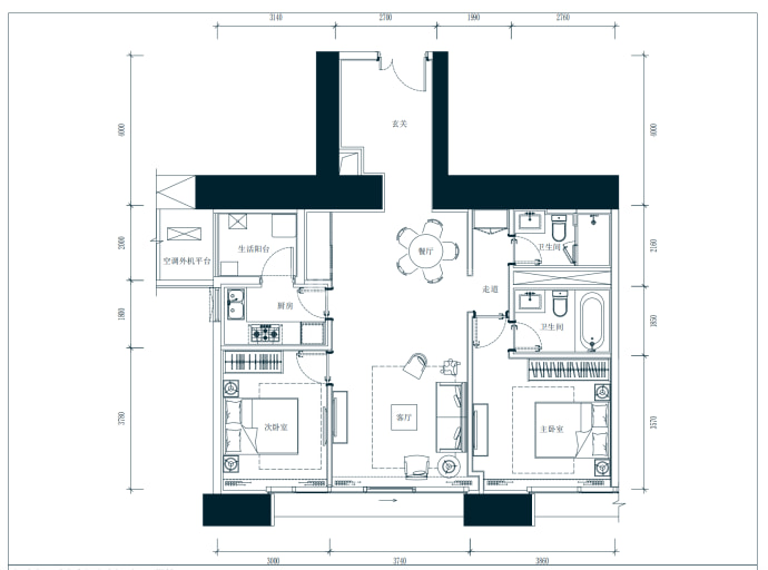 重庆来福士广场--建面 118.96m²