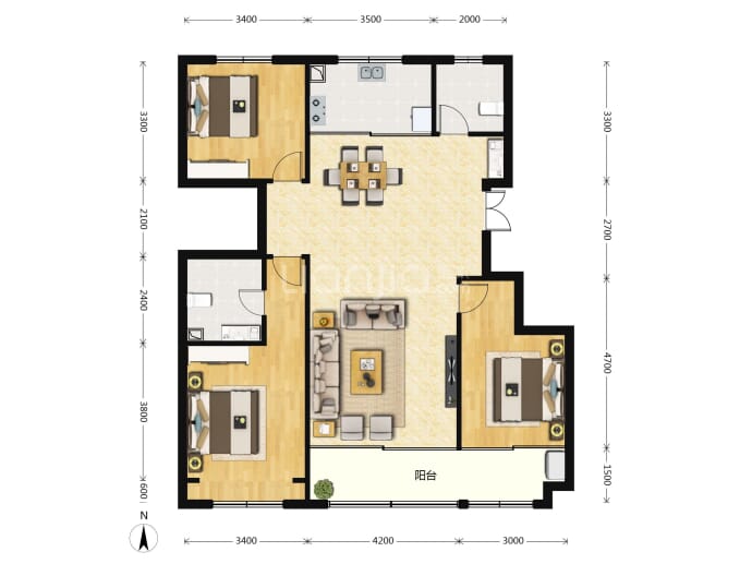 凤凰雅筑--建面 131m²