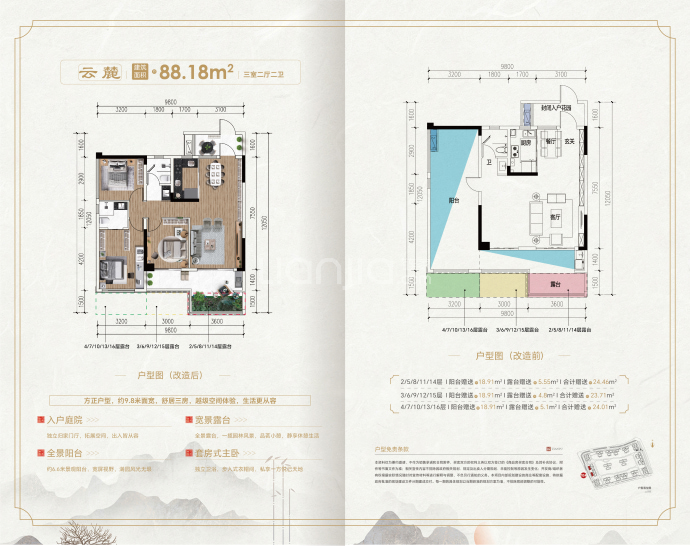 贵阳天瀑学府--建面 88.18m²