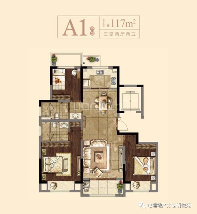 电建明悦苑--建面 117m²