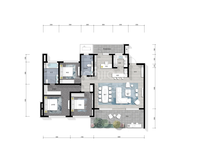 半山云著--建面 173m²