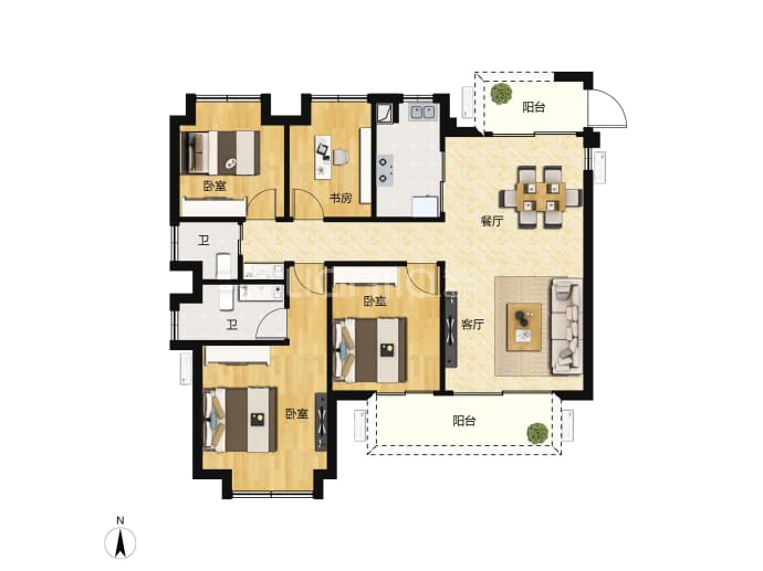 闽越水镇·华府壹号--建面 112m²