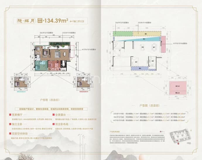 贵阳天瀑学府--建面 134.39m²