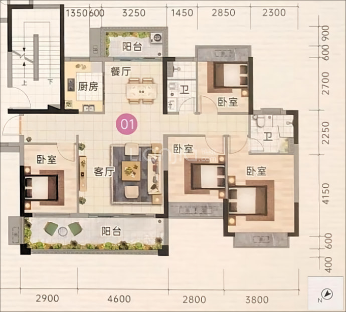 金悦豪庭--建面 132m²