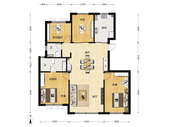 中海长安誉--建面 130m²