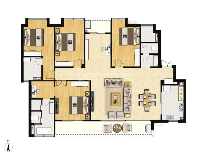 新世界汉江·云赫--建面 175.65m²