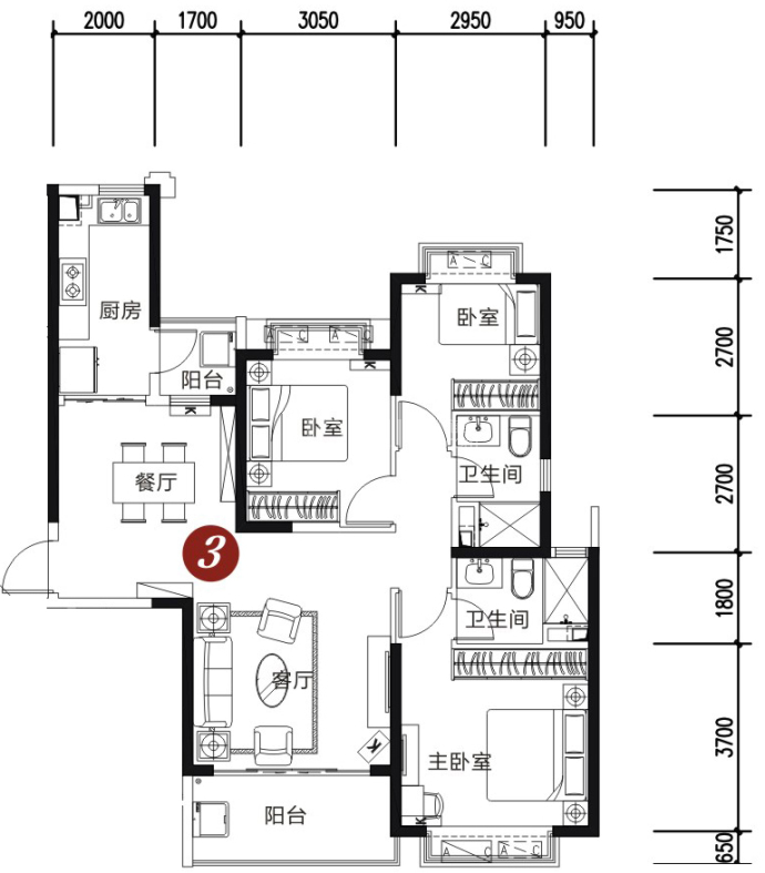 恒大未来城--建面 122.21m²