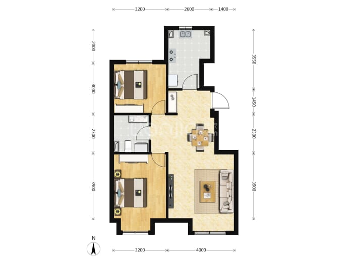 华润置地大连湾国际社区--建面 87m²