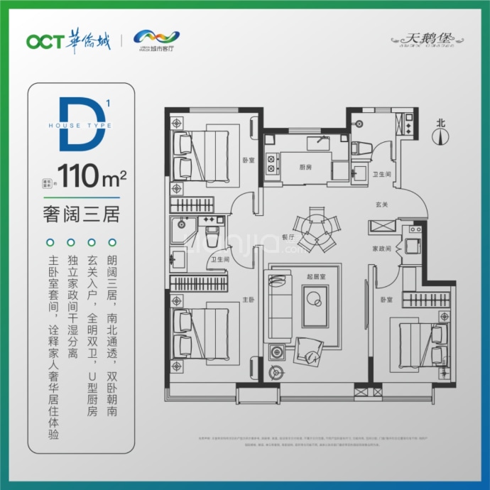 华侨城·城市客厅--建面 110m²