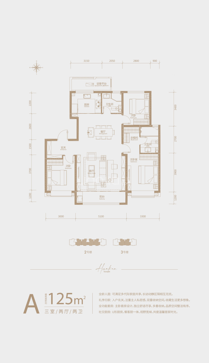 华勘鈺府--建面 125m²