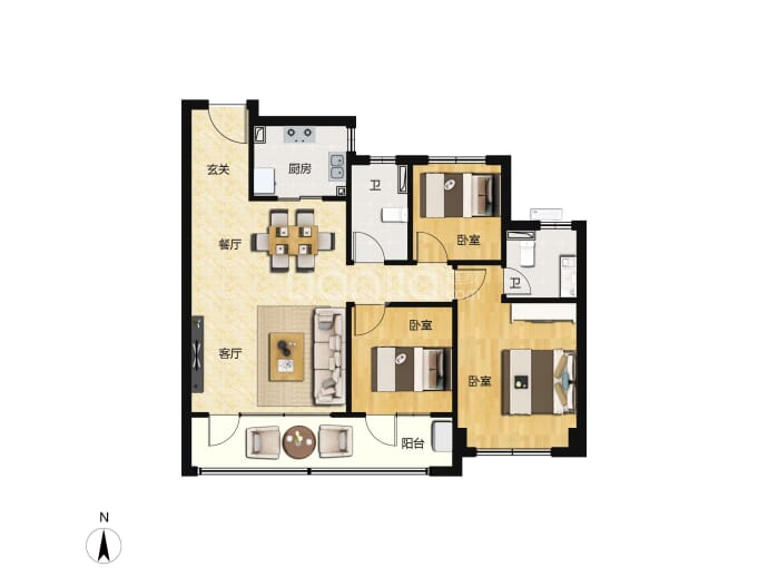 绿城文澜锦园--建面 119m²