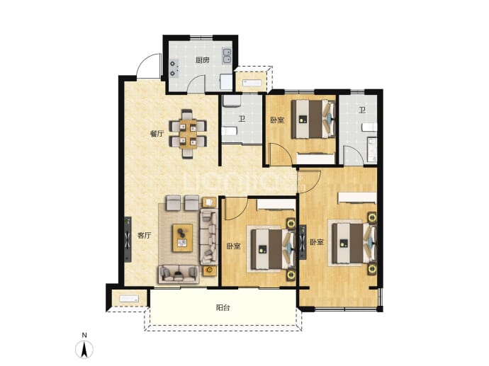 大正·水晶森林二期--建面 115m²