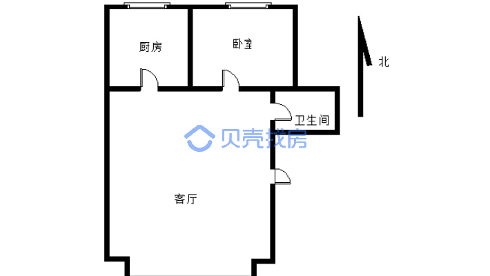 电业小区 小平米 适合老人居住 三楼 随时可看-户型图