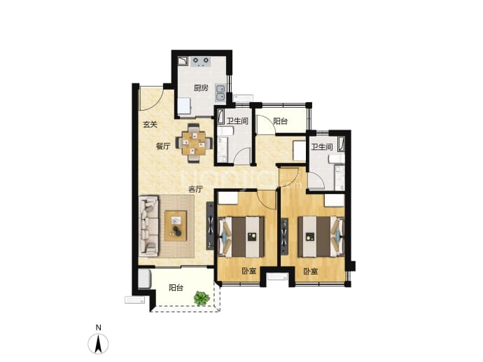 保利天汇左岸--建面 100m²