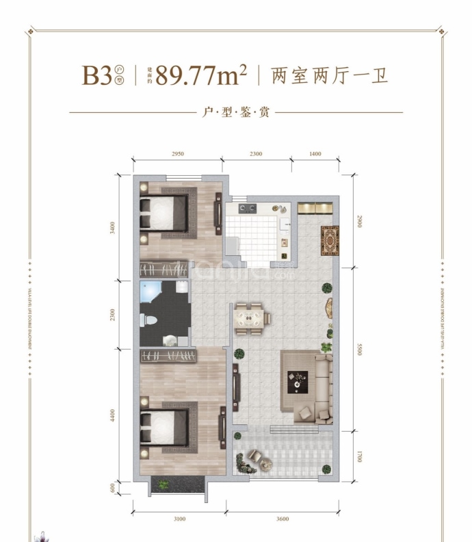 中国航天揽月湾--建面 89.77m²