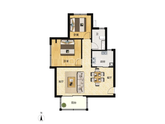 鑫月金中环大厦--建面 73.02m²