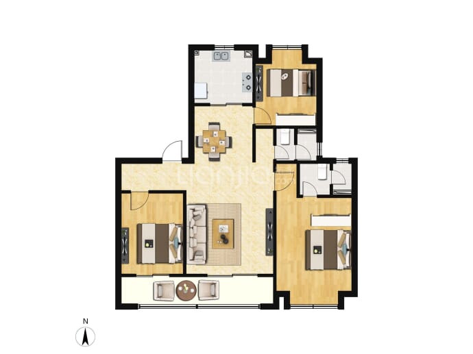 中建东湖之星--建面 138m²