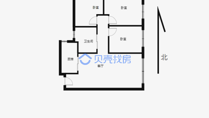 精装小三居，楼层适中，采光好，业主诚心出售。-户型图