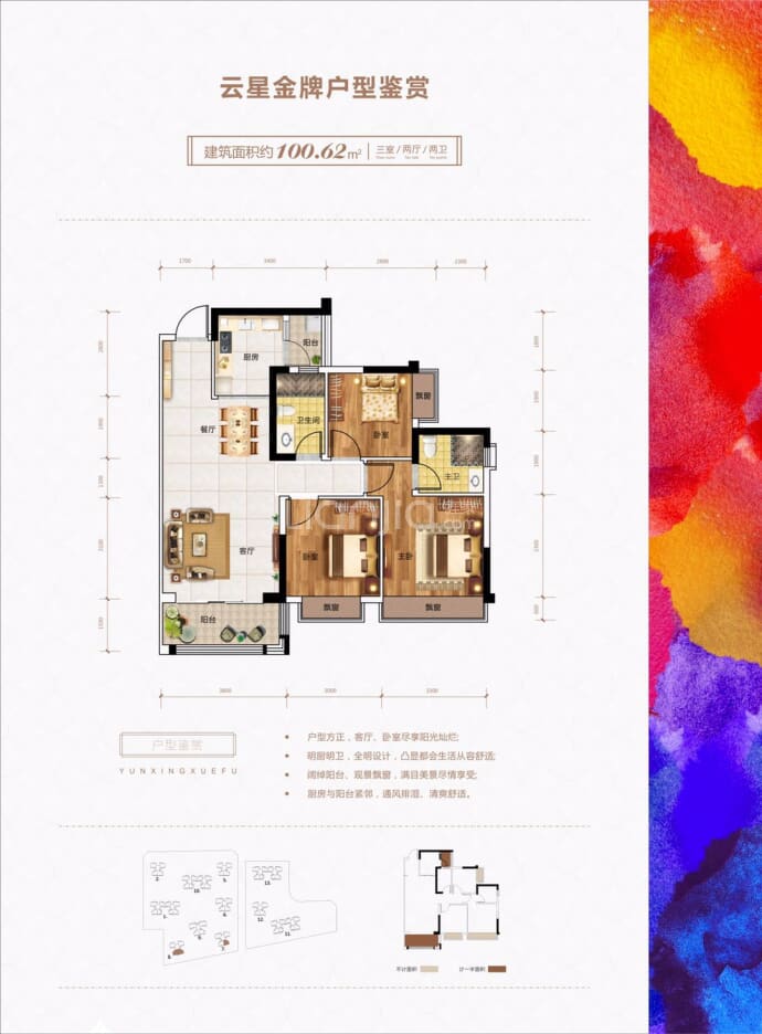 云星·钱隆学府--建面 100.62m²