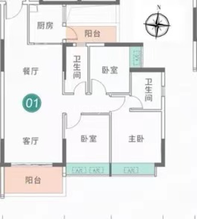 凯旋公馆--建面 101.71m²