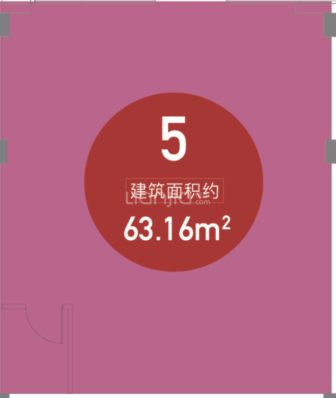 江望润府--建面 63.16m²