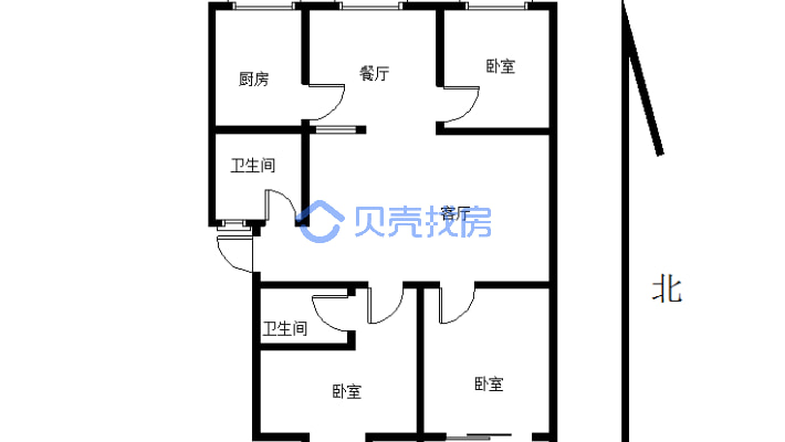金桂苑 3室2厅 东-户型图